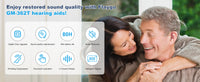 Flaygo white rechargeable hearing aid, 80 hours of smooth listening
