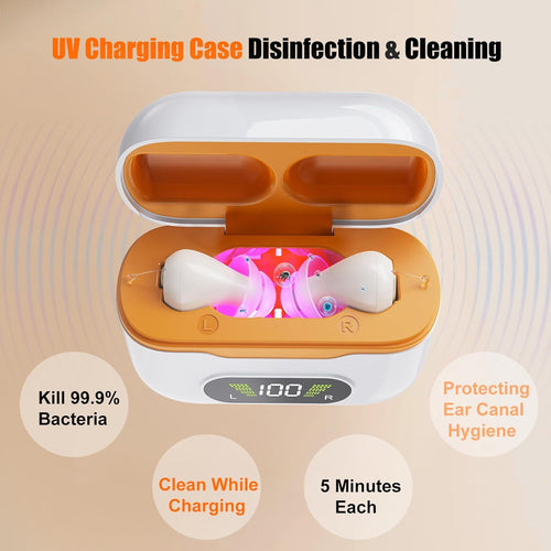 Rechargeable hearing aids with noise reduction