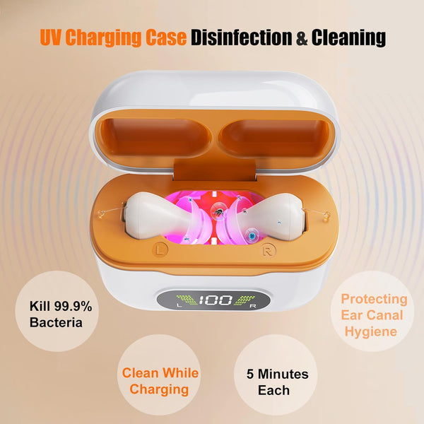 Rechargeable hearing aids with noise reduction