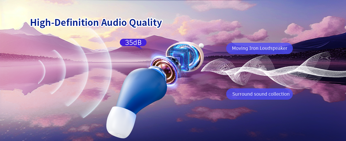 Rechargeable Hearing Aids for Seniors with Hearing loss Latest 16Channel Digital Chips with Noise Cancelling and 5Level of Volume Adjustment for Clear Sound Super-mini InvisibleComfortable Auto-On/Off