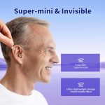 Rechargeable Hearing Aids for Seniors with Hearing loss Latest 16Channel Digital Chips with Noise Cancelling and 5Level of Volume Adjustment for Clear Sound Super-mini In-visibleComfortable Auto-On/Off